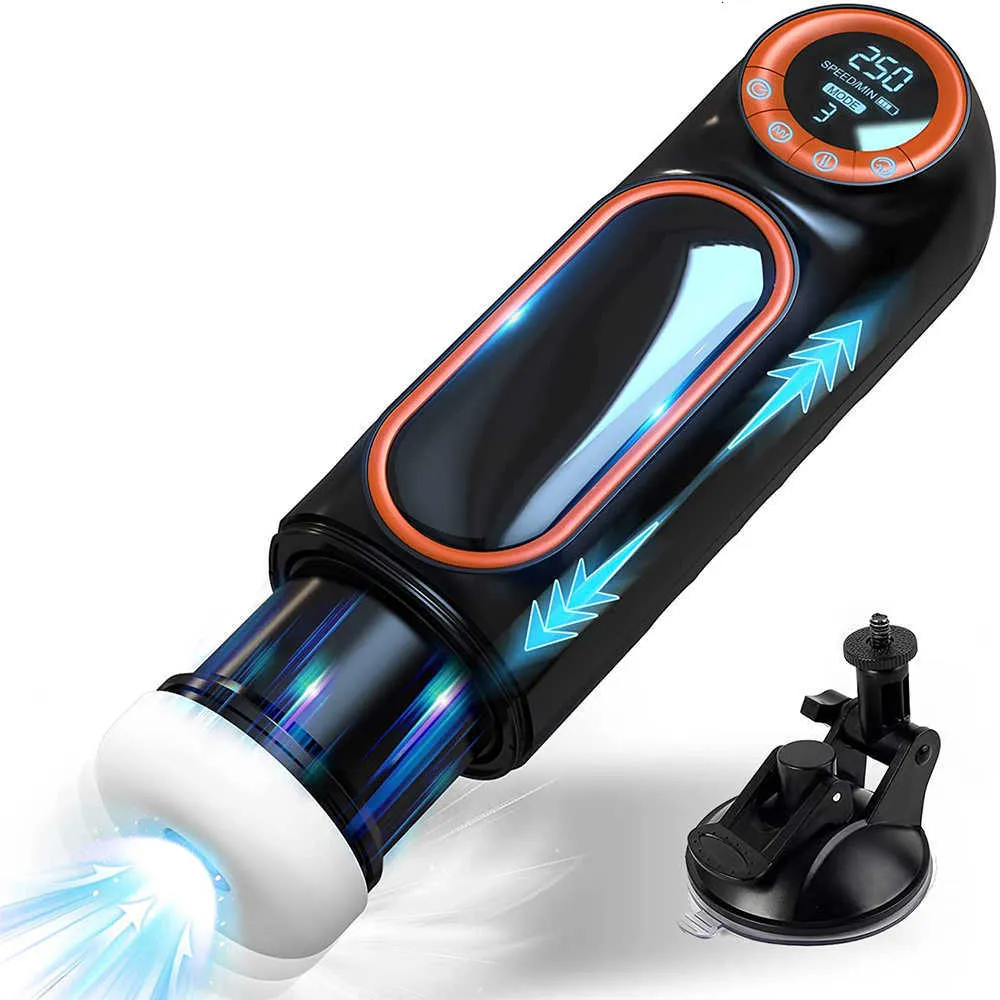 Automatic Telescopic Heating Male Masturbator Vibration Blowjob Sucking Machine Masturbation Cup Sex Toys for Men Adult Goods 18