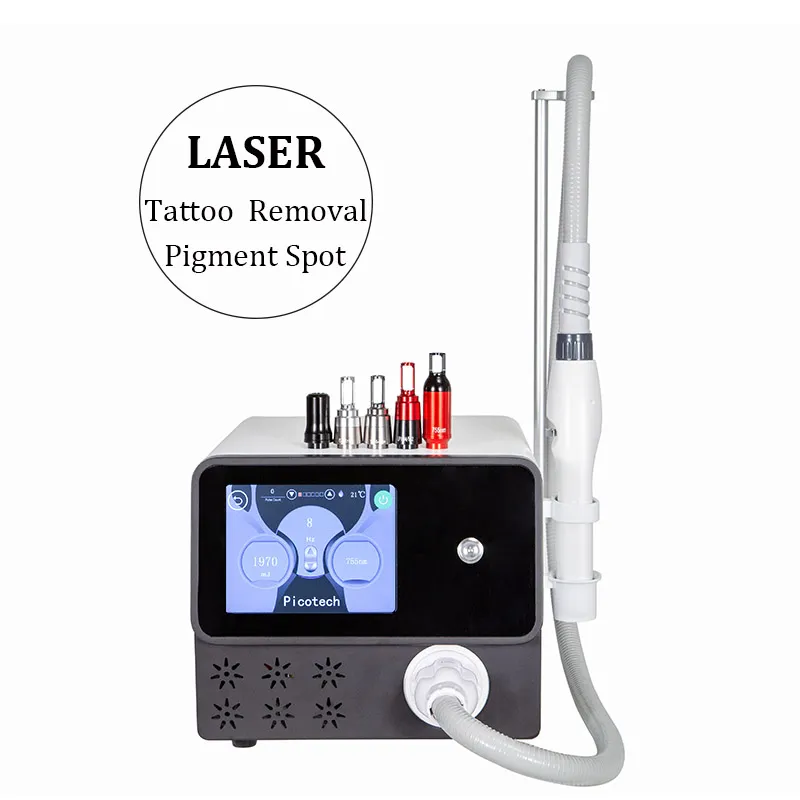 Professional Picosecond Laser Machine Picolaser Tatouage Retrait Pigmentation Retrait face acné Traitement de beauté Équipement Cer Certificat Video Manual