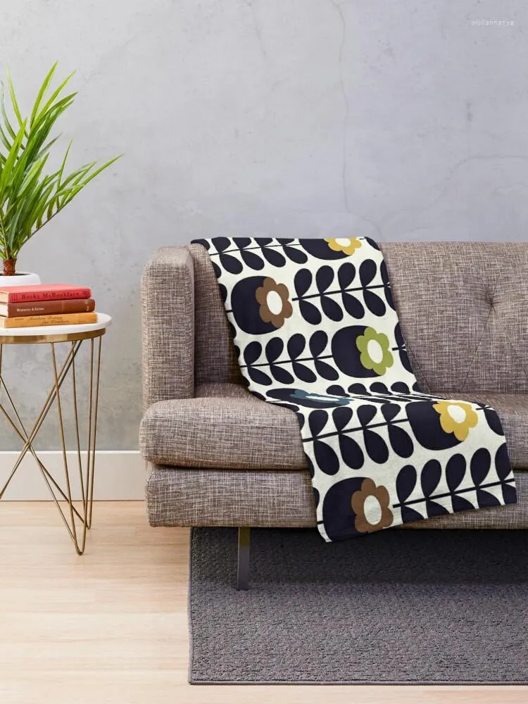 Blankets Orla Kiely Flowers Design Throw Blanket Creative Printed Soft Bath For Travel Four Season Outdoor Bedspread On The Bed