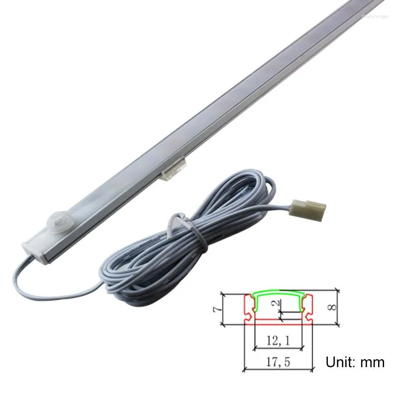 Metre DC12V 15W PIR hareket sensörü ışık mutfak LED Gardırop dolap için dolap tüpü altında