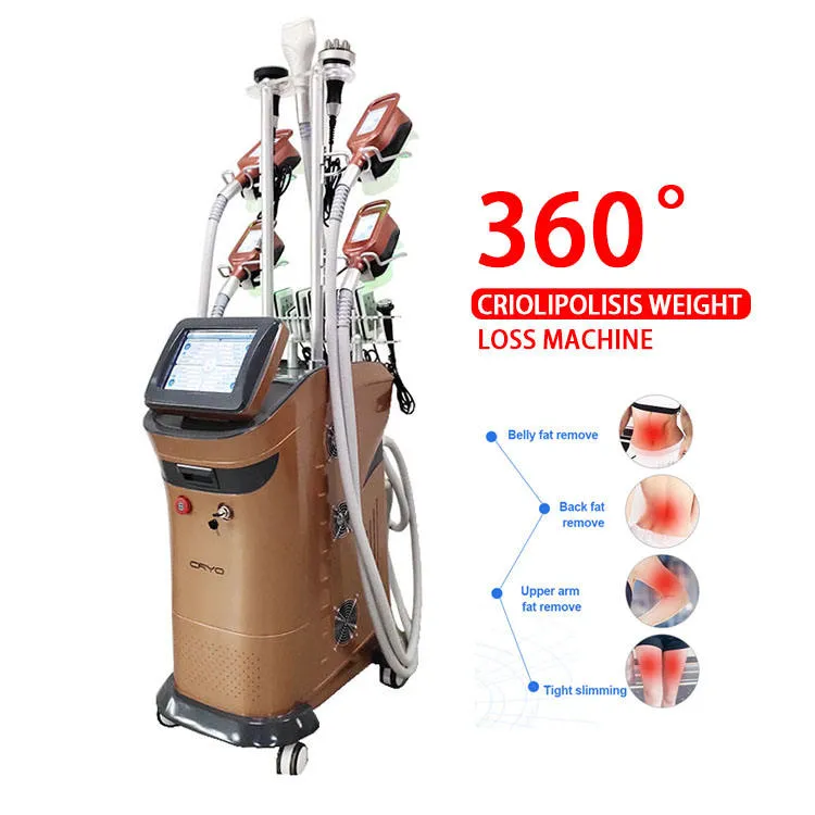 Professional Cryolipolysis fat freeze Cryo Multifunction slimming 5 handles working together Cryotherapy Ultracavitation Cavitation weight loss Machine