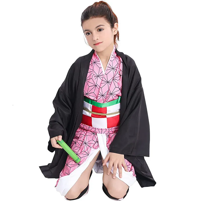 Demon Slayer Kamado Tanjiro and Nezuko Cosplay 3D Print Kimono