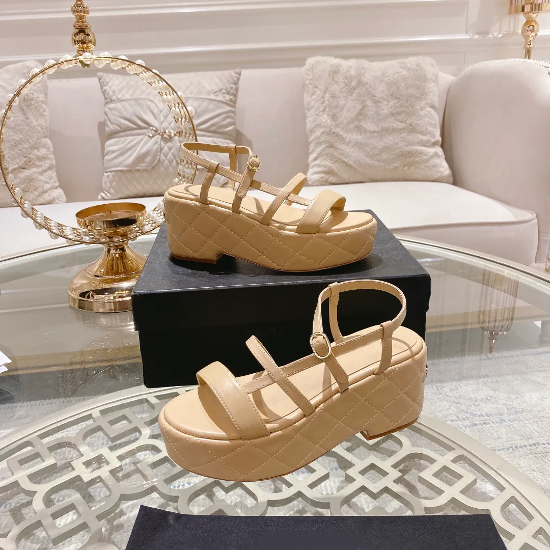 Chanel tweed shop and lambskin sandals