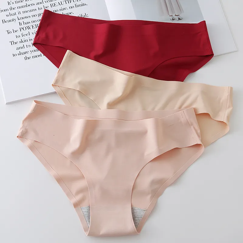 BZEL Seamless Womens Ice Silk Seamless Cotton Panties Set Comfortable Solid  Underwear In M 3XL Sizes 230331 From Kong00, $13.65