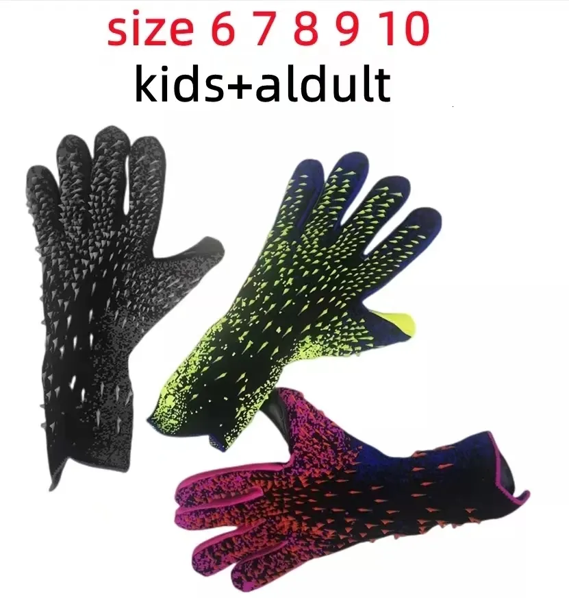 Bolas Látex Fútbol Guantes de portero Fútbol engrosado Protección profesional Niños Adultos Portero Fútbol Deportes Portero Guante 230428