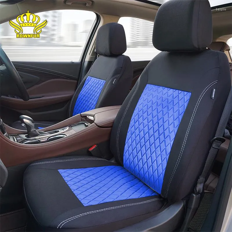 Auto -stoel omvat Rownfur Polyester Cover Universal Fit Most Cars Protector Four Seasons for Interior Styling 1 Set