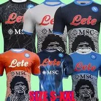 Soccer Jerseys 21 22 Napoli 3rd Maradona Special red Halloween Soccer Jersey Kids Kit Set 2021 2022 Maglia Naples Football Shirt ZIELINSKI INSIGNE OSIMHEN