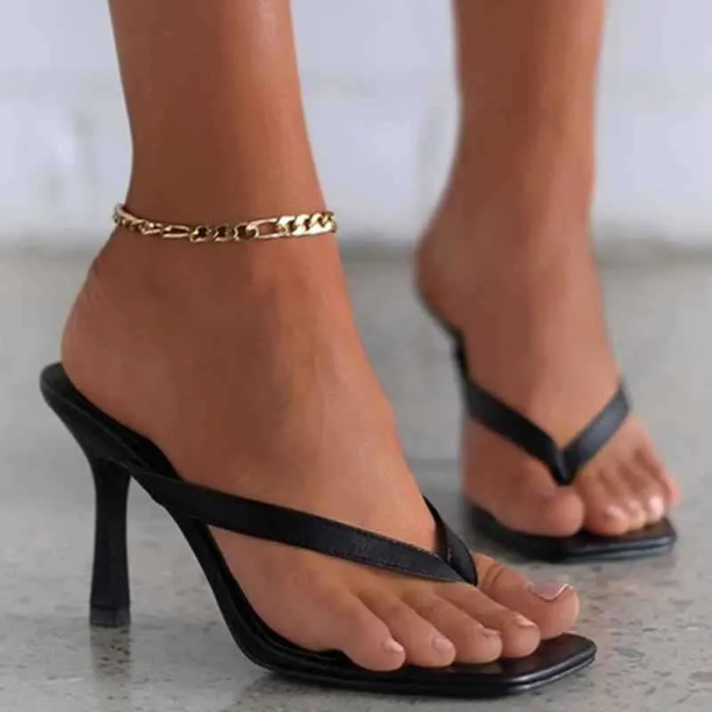 Stylish Womens High Heel Flip Flops Black And White Toe Ring Sandals Mules And Summer Shoes Size 230424 From Cagilo 22.25 In Bulk DHgate.Com