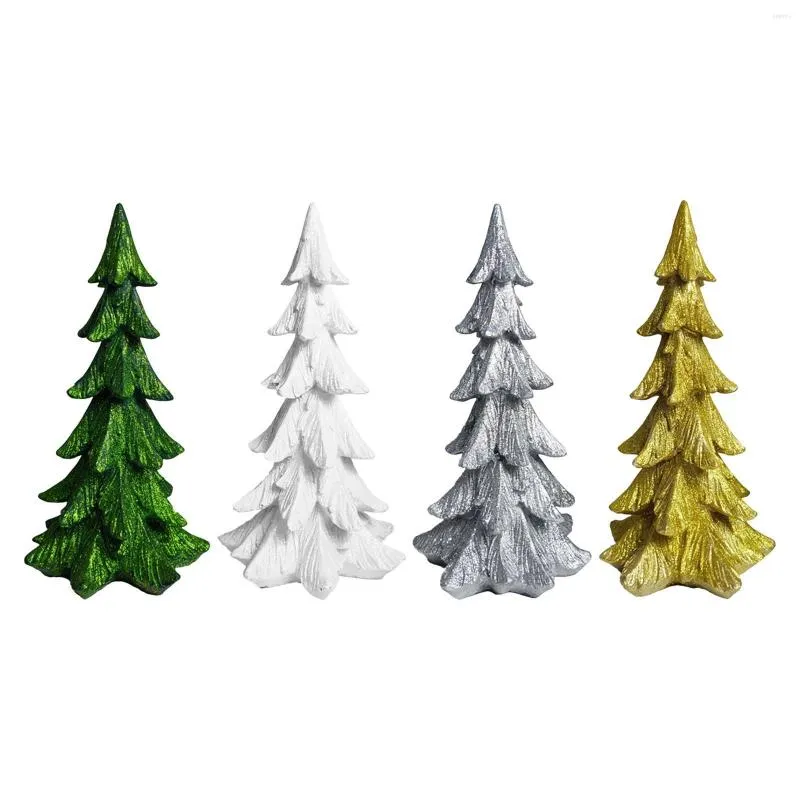 Christmas Decorations Resin Statue Tree Ornament Accessories Art Craftwork Sturdy Durable Large Base For Mantelpieces Display El Ornaments