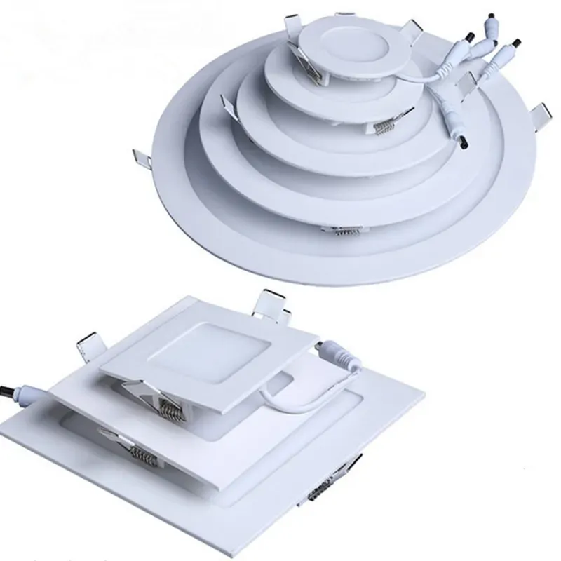 導かれた天井凹部ラウンドパネルライトウルトラシンデザイン4W 6W 9W 12W 18W屋内照明AC100-240V CE UL 3年保証