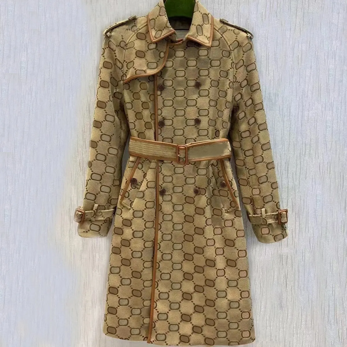 2024 Womens Trench Coats Water Resistant Windbreaker Long Jacket With