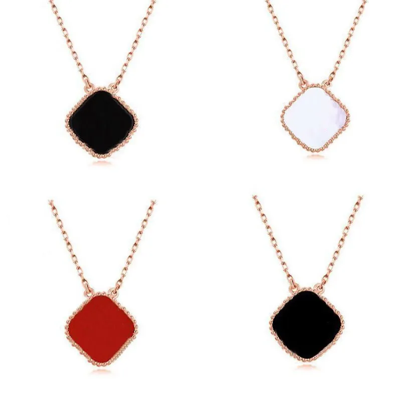 Designer ketting 4 klavertje vier ketting Luxe mode kettingen Klassiek 18K Rose goud zilver plaat diamanten designer sieraden voor vrouwen Feest Huwelijkscadeau