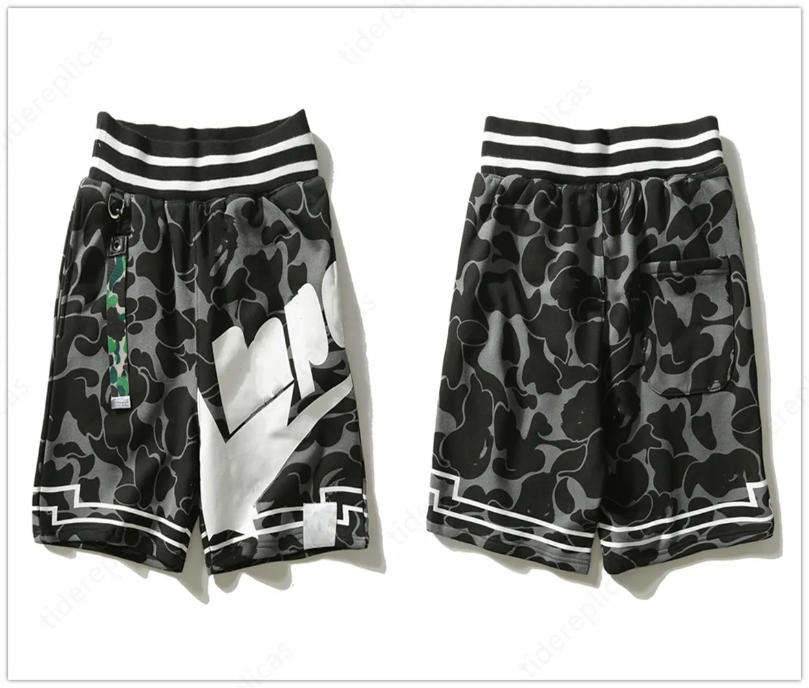 shorts masculinos shorts de grife calções de banho masculinos calções de praia para natação street hipster Hipster estampado com letras malha camuflagem tubarão shorts esportivos que brilham no escuro fitness