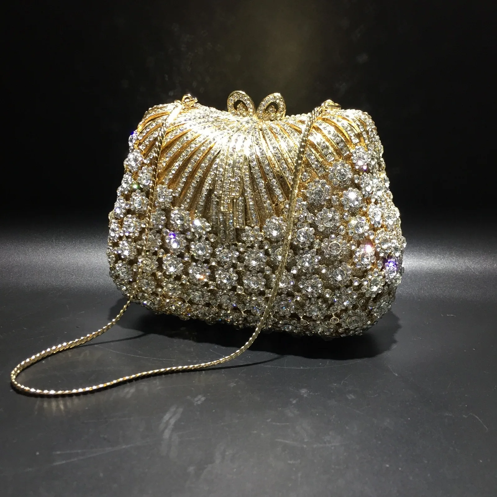 Pearl Clasp Colorful Crystal Clutch Purses Women's Evening Handbags Wedding  Bag | eBay