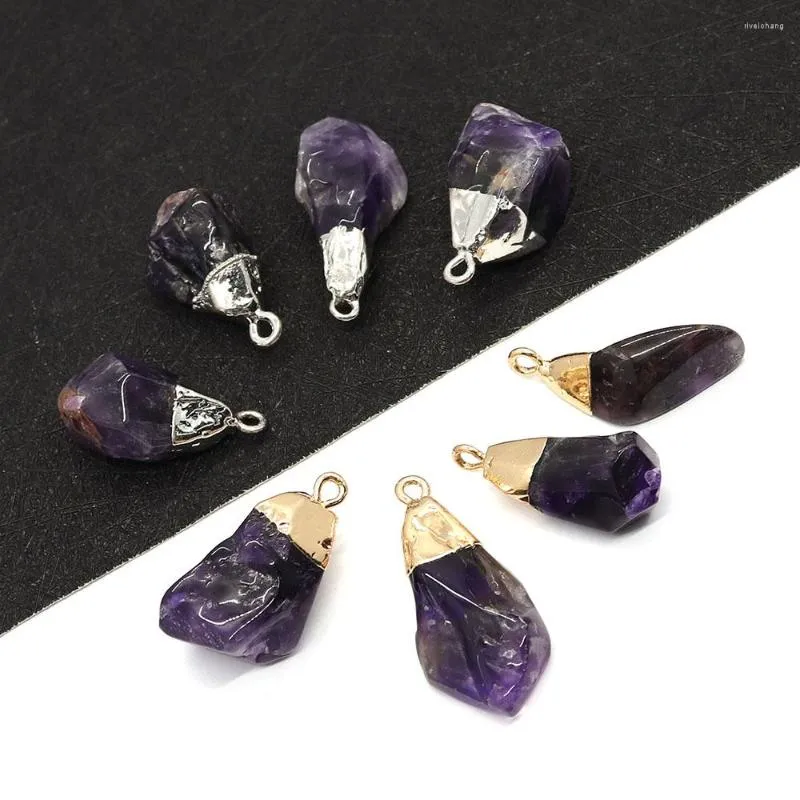 Pendant Necklaces Natural Stone Irregular Amethyst 10-28mm Fine Elegant For Making Jewelry DIY Necklace Earrings Bracelet Accessories