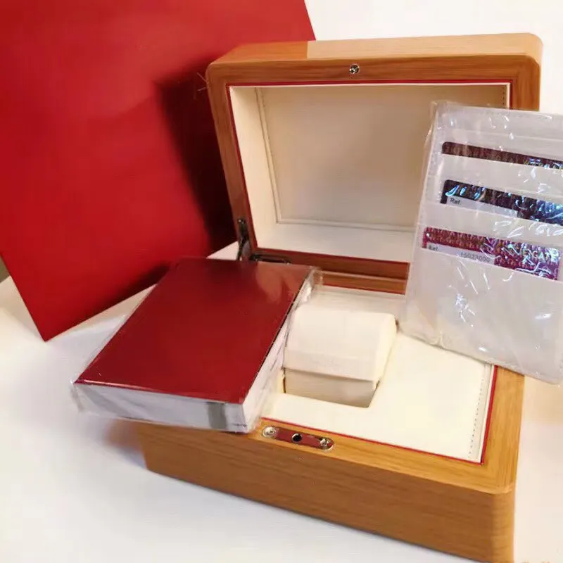 오리지널 브랜드 시계를위한 최고 품질의 시계 박스 정사각형 Woody Watch Box 소책자 카드 태그 및 종이
