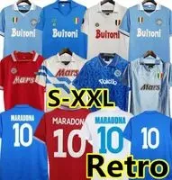 Napoli Retro Soccer Jerseys Maradona vintage 87 88 89 91 93 1986 1987 1988 1999 Coppa Italia Naples classic Football shirts