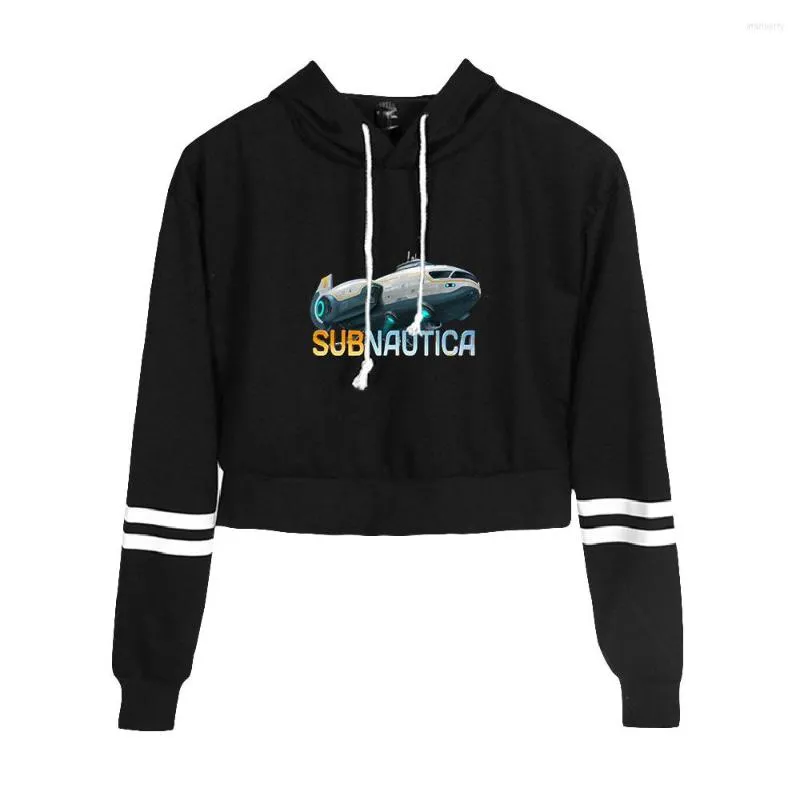 Damen Hoodies Subnautica Below Zero Fashion Crop Damen Kapuzenpullover Top Lässige Streetwear Kleidung