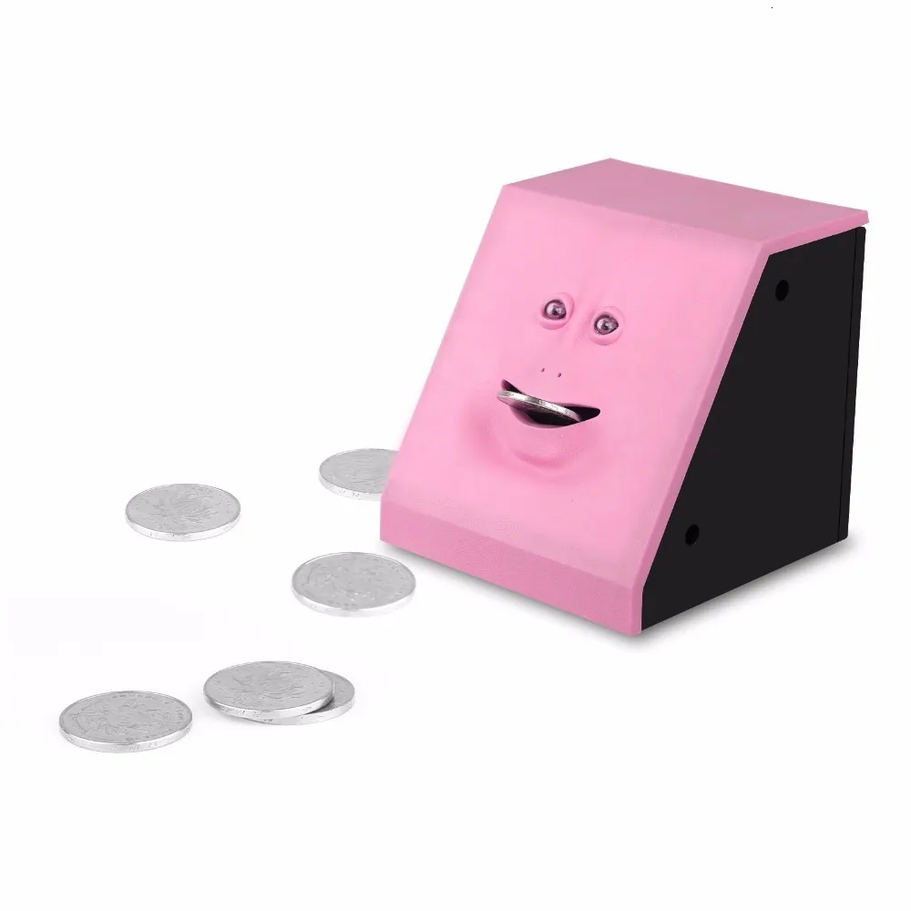 Bamboo Face Piggy Bank Coin Box Automatic Chewing From Cong08