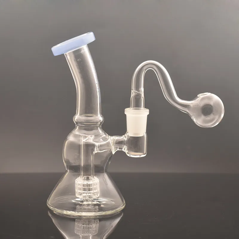 Vidros de vidro de vidro Bongues de vidro Tubos sem haste com matriz estéreo Percolatos Reciclador Bubbler fumando tubo de água com tubo de queimador de óleo de vidro de 14 mm mais barato