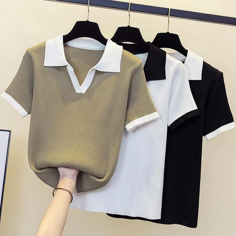 DHgate Short Sleeve Summer Knitted Pullover Sweaters for Women Soft Oversized Jumper Tops Apparel