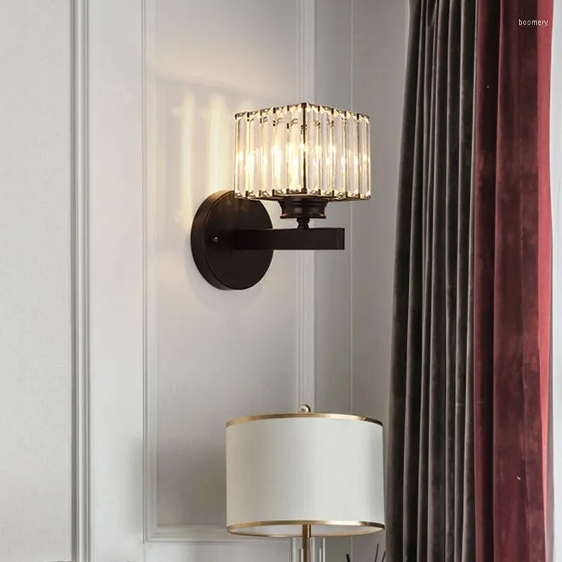 Wall Lamp Modern Light Luxury Crystal Bedroom Bedside Simple Atmosphere Living Room Net Red Minimalist