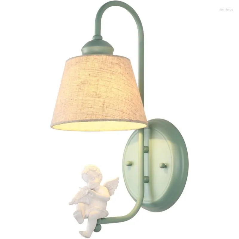 Wall Lamp Pastoral Angel Child Modern Light For Bedroom Bedside Living Room Parlor Sconces Entrance Indoor WA115