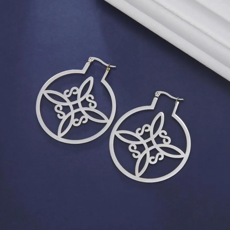 Dangle Boucles D'oreilles Teamer Sorcière Noeud En Acier Inoxydable Femmes Sorcellerie Amulette Hoop Bijoux De Mode Saint Valentin Cadeau En Gros