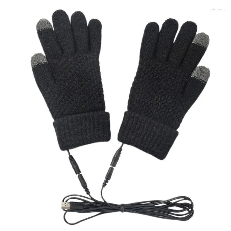 Gants de cyclisme écran chauffant tactile électrique avec feuille chauffante intégrée vélo de charge USB fiable pour l'hiver