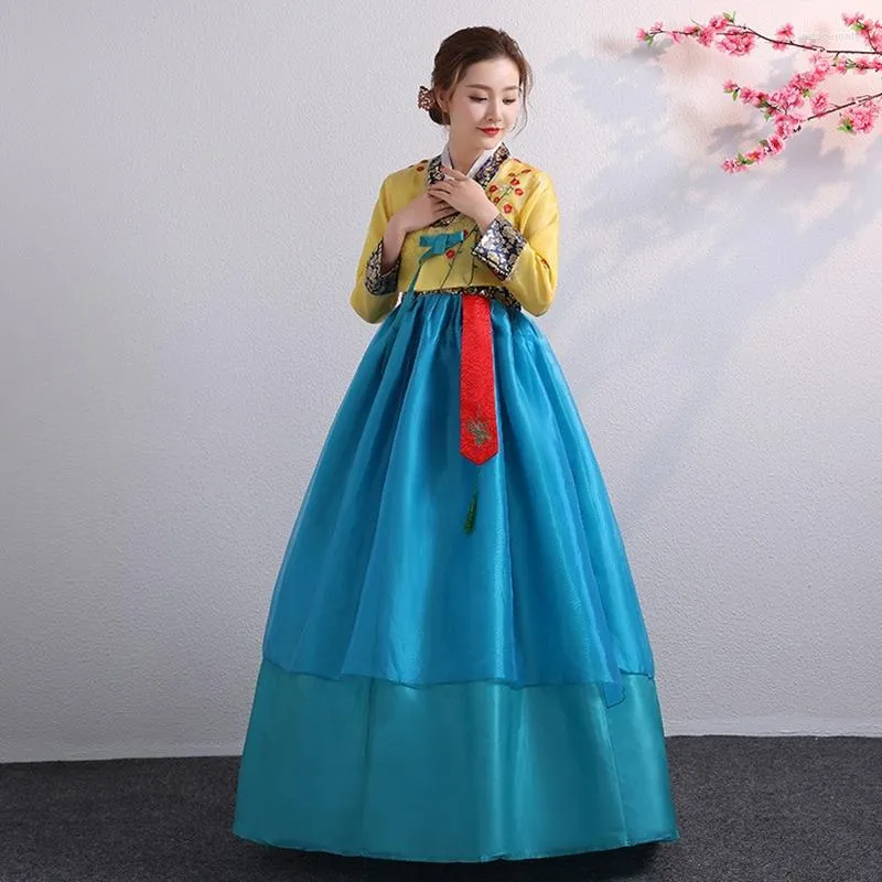 Abbigliamento etnico Hanbok Costume nazionale coreano Abito tradizionale Abiti da cerimonia nuziale per donna