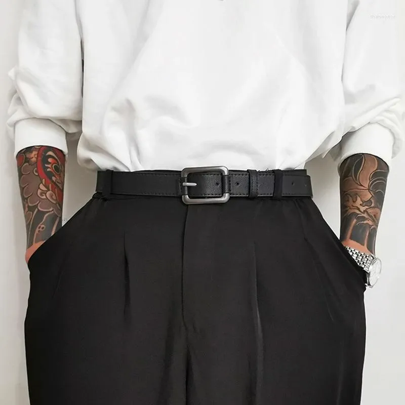Belts 2023 Unisex Male Leather Belt Suitable For Women Jeans Fashion Mens Luxry Waistband Business Waist Canvas Strap Plus Size