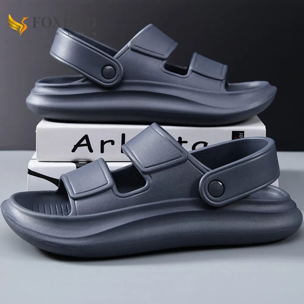 Summer Men Slippers Thick Sole Outdoor Beach Sandal Soft Comfortable Flat EVA Clouds Slides Casual Sneaker Shoes New Man Sandals