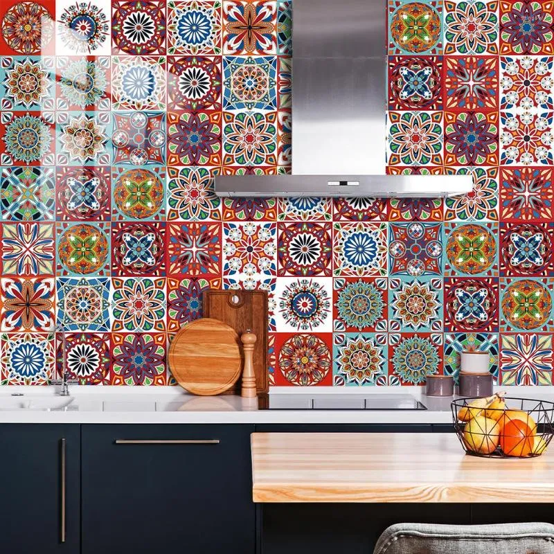 Table Wallpaper Sticker Color Strip Tile Self Adhesive PVC Sticker