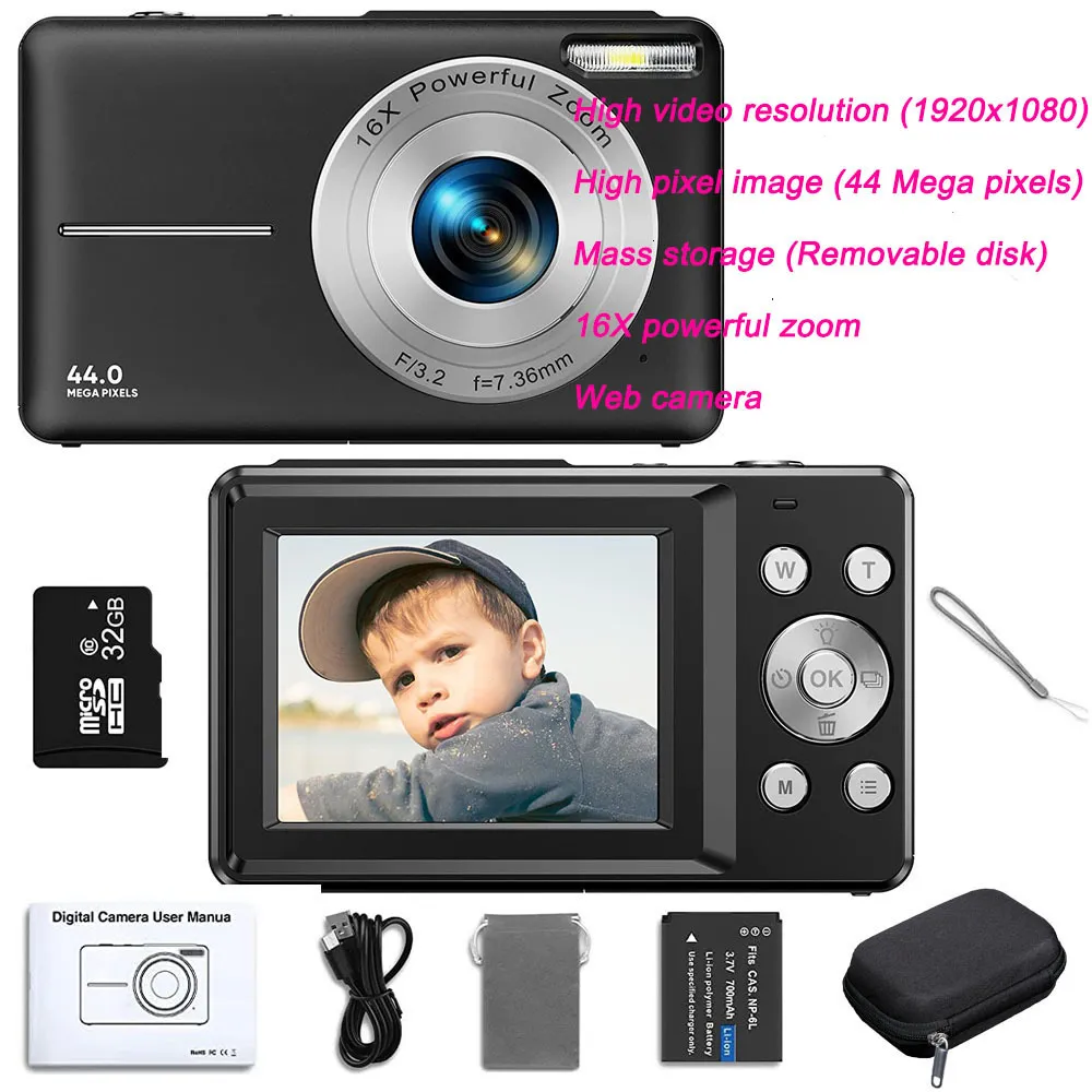 10€ sur Appareil photo enfant, 36MP FHD 1080P, prend en charge le zoom  numérique 16x - Vert - Appareil photo enfant - Achat & prix