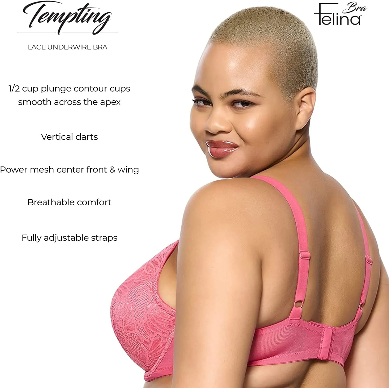 Felina Paramour Tempting Lace Underwire Bra Womens Plus Size Lace Bra From  Jtmf, $70.97