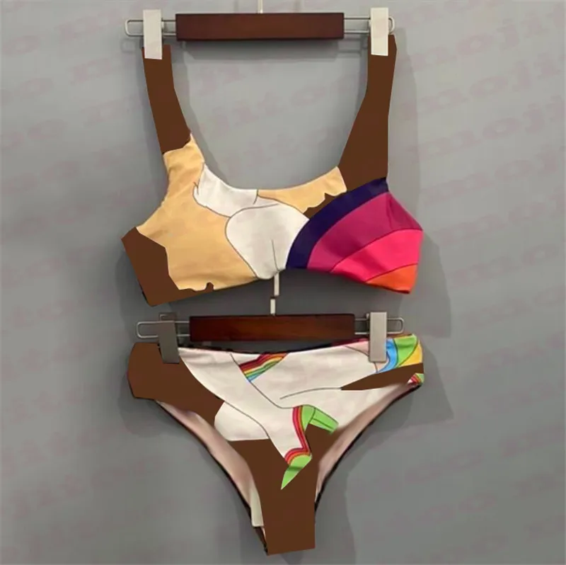 Allover graphic knot front sale bikini swimsuit