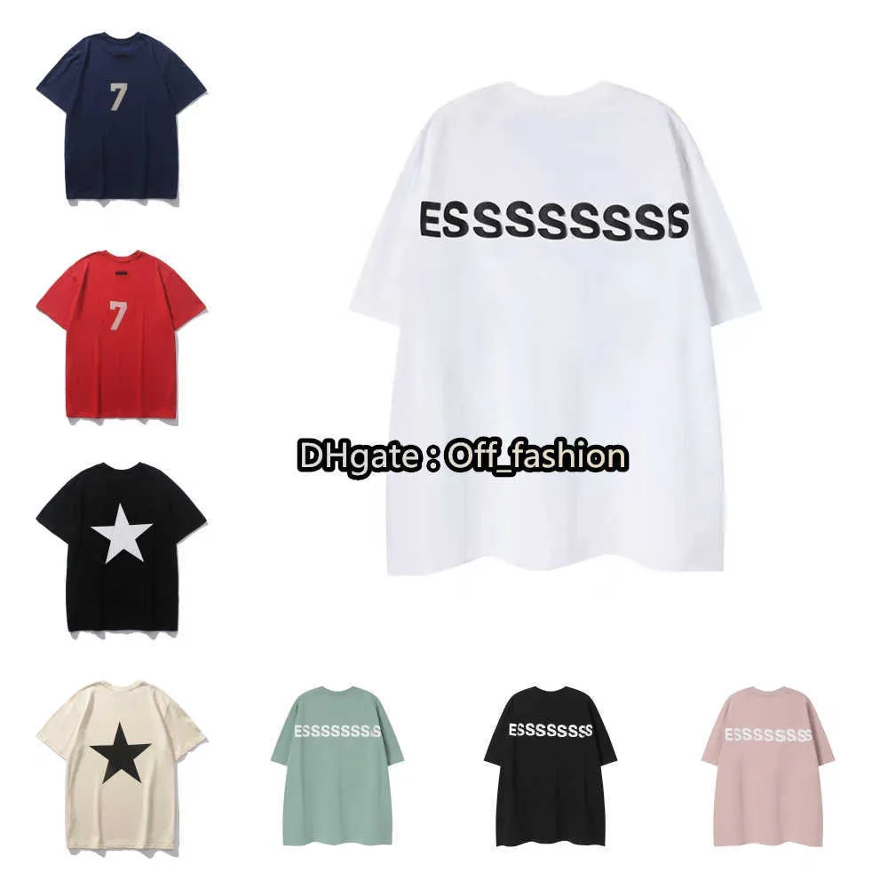 Ess mode hommes femmes amis t-shirt coton t-shirts planche à roulettes Hip Hop surdimensionné haute rue unisexe Couples vêtements taille américaine