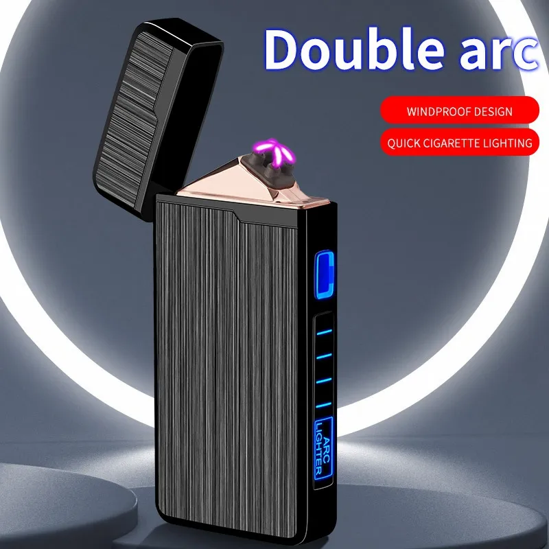 Smart Electric Lighter Plasma Dual ARC Windproof Flameless Lighter