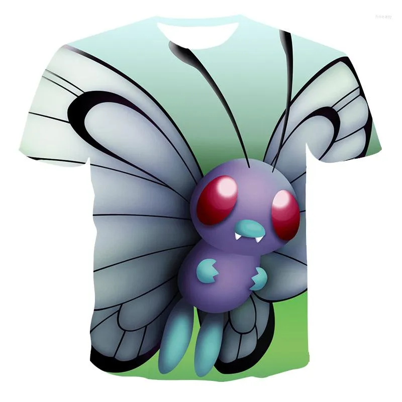 Мужская футболка Top Butterfly Top Boys девочки девочки детская модная тенденция уличная одежда 3D Printing 2023