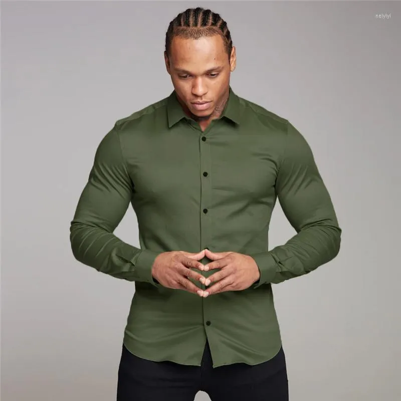 Professional Slim Fit Mens White Dress Shirt For Business And