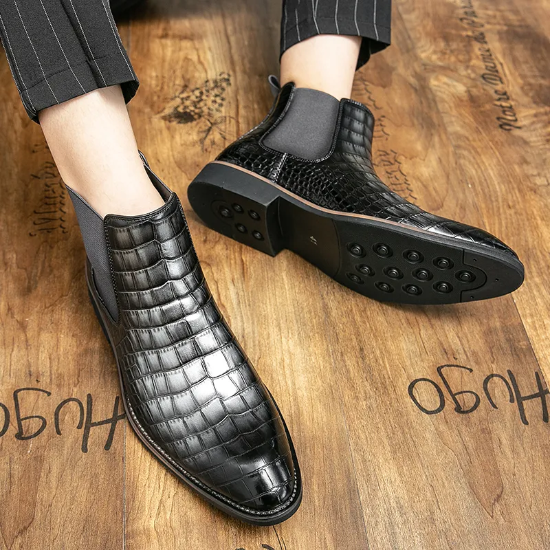 Crocodile dress boots deals