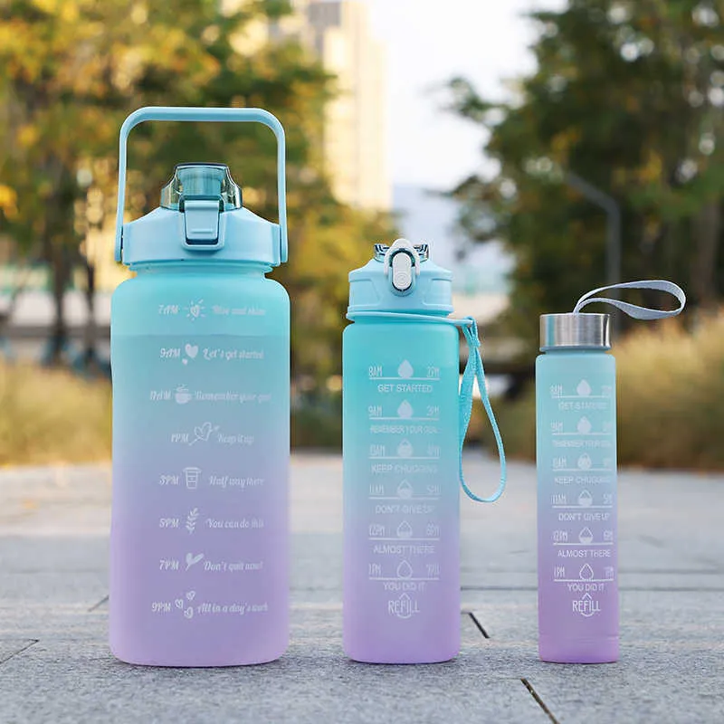 Botellas De Agua Botella De 2 Litros Con Pajita Kawaii Lindo Beber