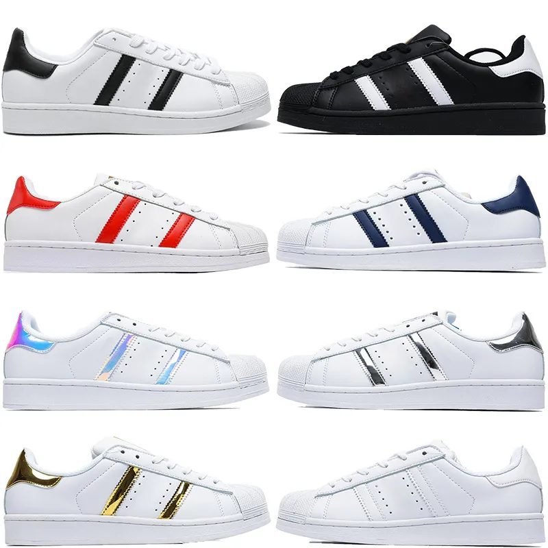 Originals Superstar Casual Schuhe Weiß Gold Schwarz Rot Superstars 80er Pride Sneakers Super Star Damen Herren Designer Sneaker