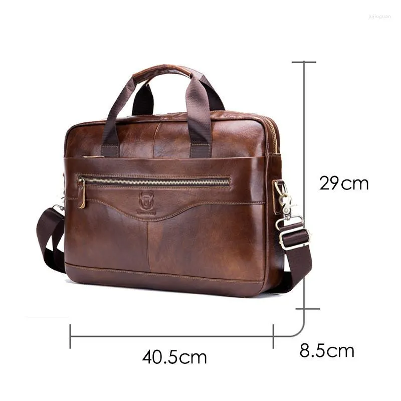 Borda de pasta 2023 Borda de couro genuíno masculino Office masculino Office Vintage Casual 15 polegadas Bolsas de laptop Duas cores disponíveis Bolsas de ombro disponíveis