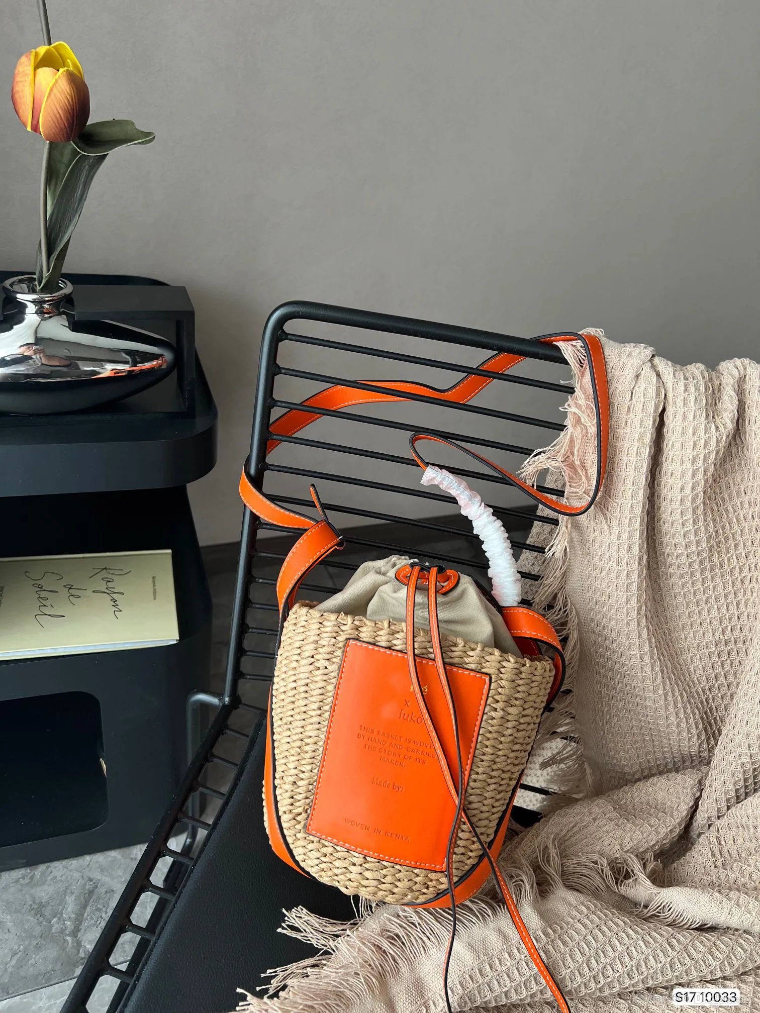 Kvinnor Luxurys Fashion Woody Tote Designers Shoppingväskor C Element Letter Thread Travel Handväskor axelväskor Crossbody stor strandväska 14*16