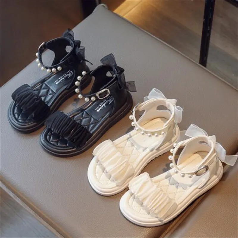 Kids Girls Sandals New Style Non-slip Soft Slippers Summer Beach Slides bow Princess Flat Shoes Toddler Baby Shoe ldren Casual Sneakers