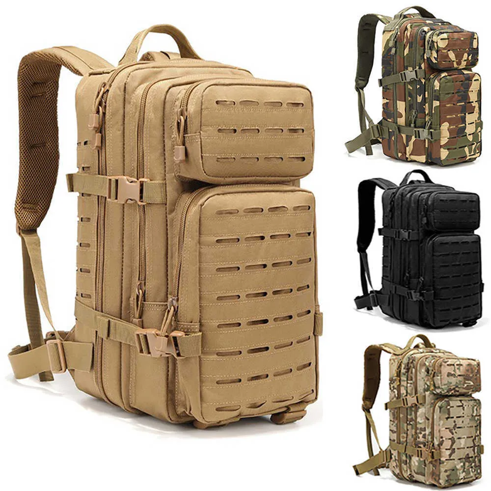 Backpacking Packs 50L Zaini tattici militari all'aperto Large Army 3 Day Assault Pack Borse da caccia Zaino Impermeabile Trekking Zaino da escursionismo J230502