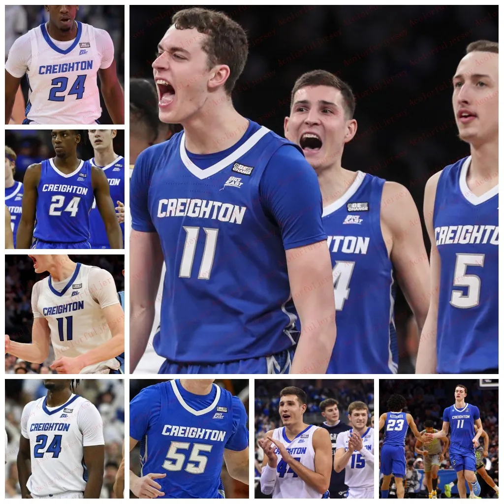 NCAA Creighton Blueja Basketball Jersey Ryan Kalkbrenner Arthur