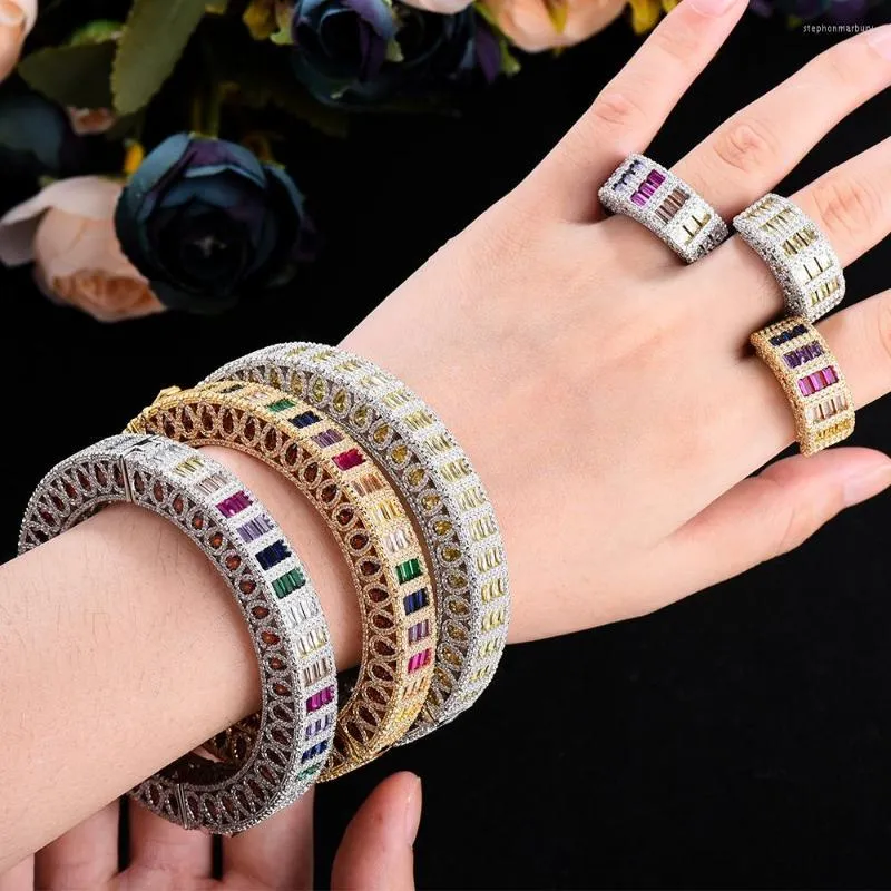 Ketting oorbellen siscathie luxe dubai saoedi -arabia bangle ring stapelbaar voor vrouwen bruiloftsbetrokkenheid brincos para als mulheres