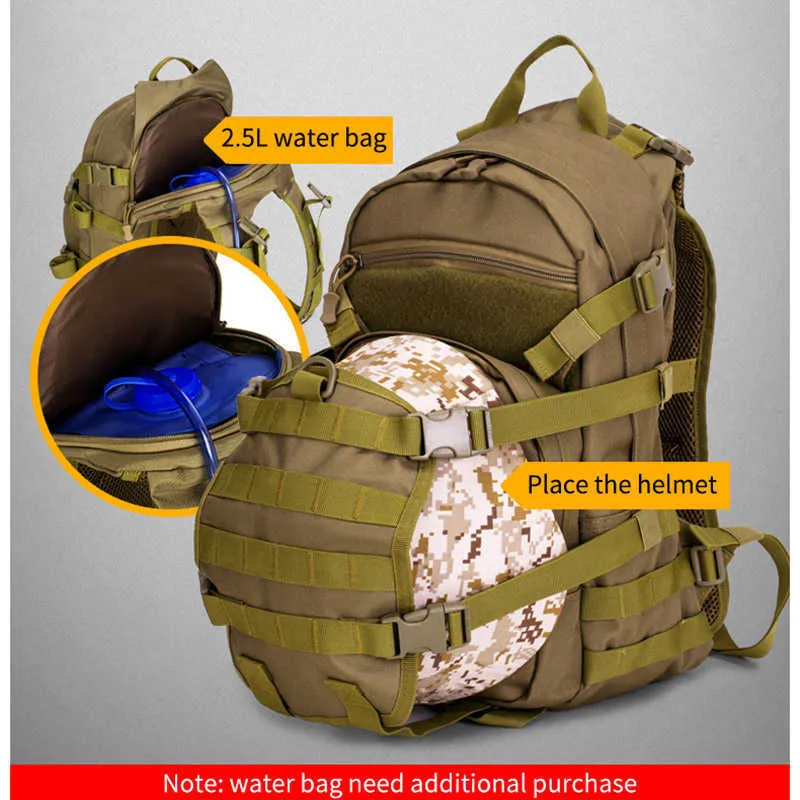 Backpacking Packs 25L Waterproof Military Backpack Tactical Rucksacks ...